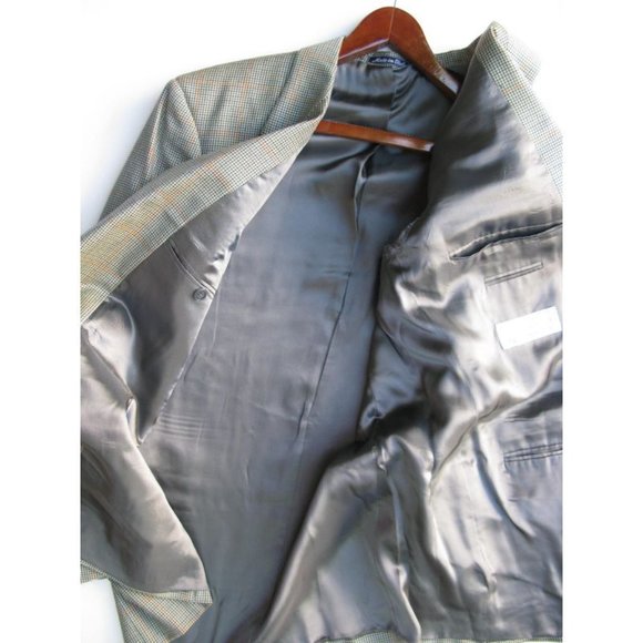 Sports Coat Houndstooth Made in Italy 100% Wool - Picture 6 of 9